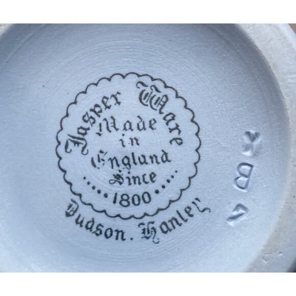 Dudson Hanley Jasper Ware Blue and White Grecian Embossed Pitcher - England Made - Picture 9 of 12